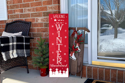 Walking in a Winter Wonderland Porch Sign SVG