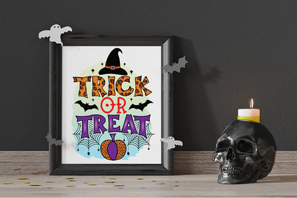 Trick or Treat, Halloween Sublimation Design