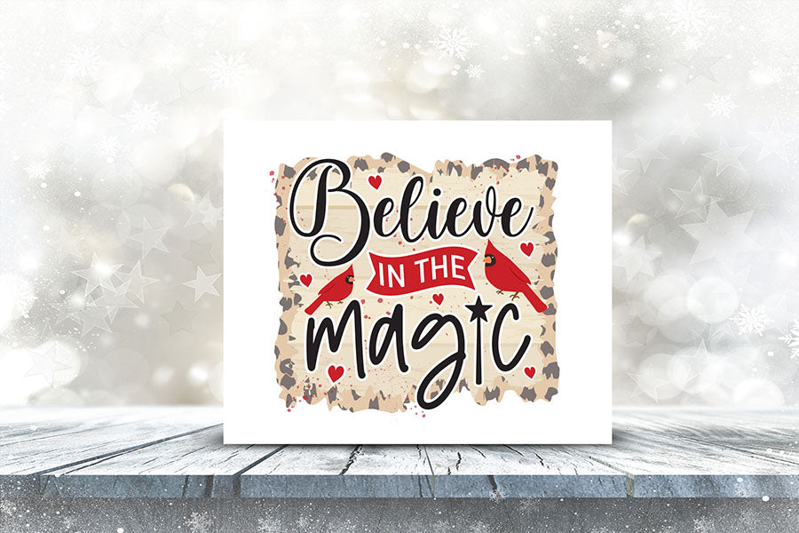 Believe in the Magic | Christmas Cardinal PNG