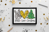 Peace Love Christmas Tree PNG Sublimation