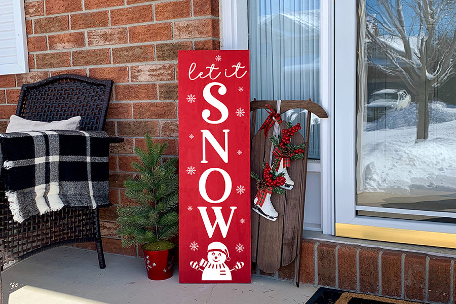 Let It Snow | Christmas Porch Sign SVG