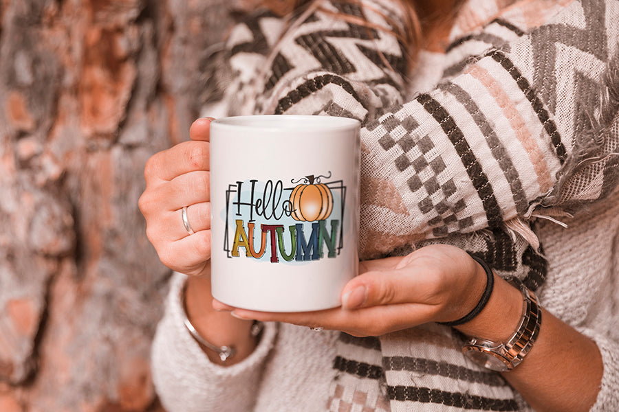 Fall Sublimation Design, Hello Autumn PNG