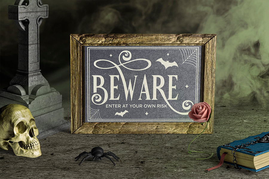 Beware Enter at Your Own Risk | Halloween Sign SVG