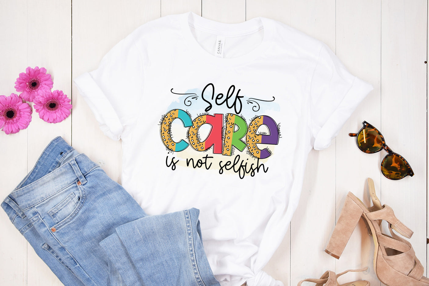 Self Love Quote PNG, Self Care is Not Selfish