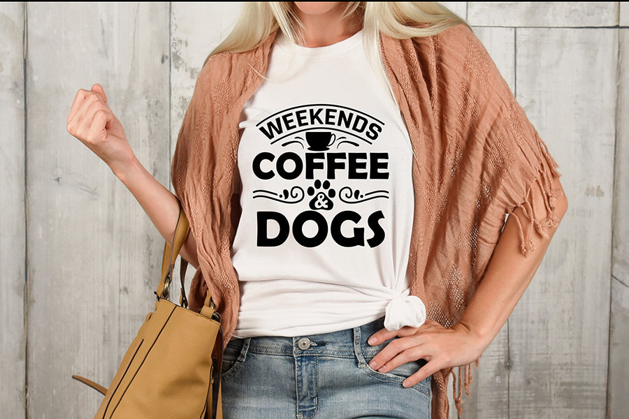 Dog Quote SVG, Weekends Coffee & Dogs