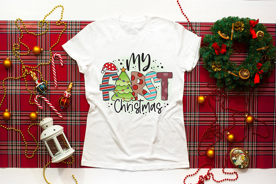 My First Christmas, Kids Christmas Sublimation