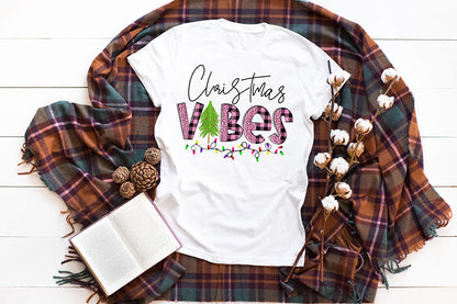 Christmas Vibes PNG, Pink Christmas Sublimation