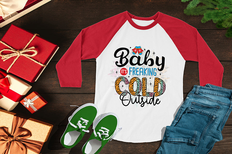 Baby It's Freaking Cold Outside - Funny Christmas PNG