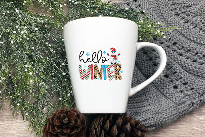 Hello Winter - Snowman Sublimation Design