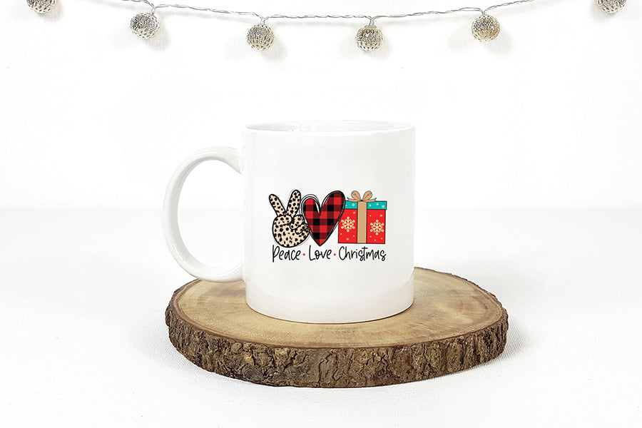 Peace Love Christmas Sublimation Design PNG
