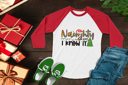 Naughty and I Know It | Funny Christmas PNG