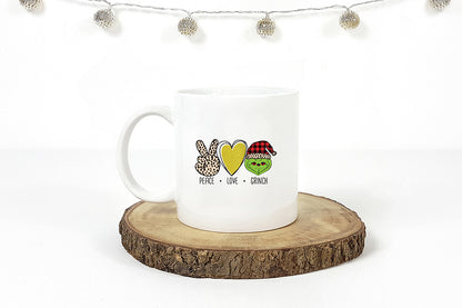 Peace Love Grinch | Christmas PNG Sublimation