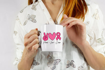 Peace Love Cure | Breast Cancer PNG