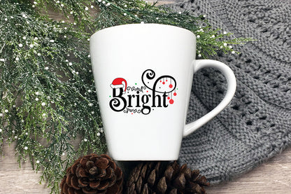 Bright SVG Cut File | Christmas SVG Design