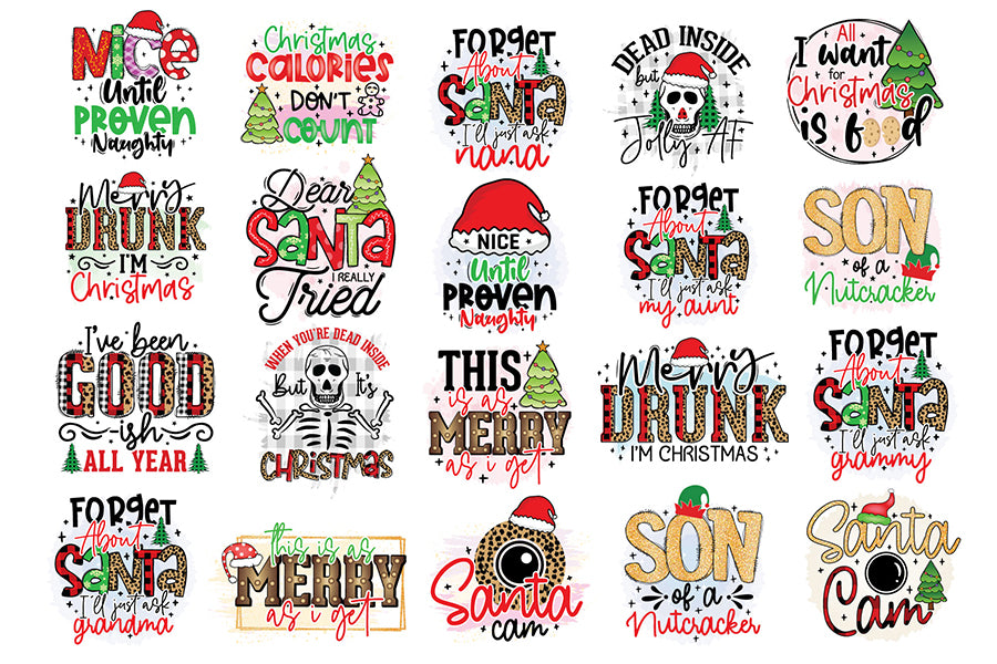 Funny Christmas PNG Sublimation Bundle