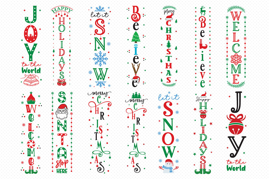 Christmas Porch Sign SVG Mega Bundle