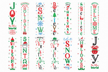 Christmas Porch Sign SVG Mega Bundle