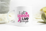 Fight Harder Live Stronger - Breast Cancer PNG