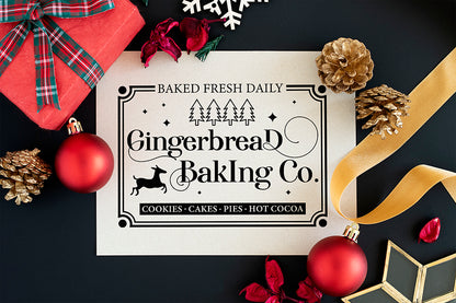 Gingerbread Baking Co, Farmhouse Christmas SVG