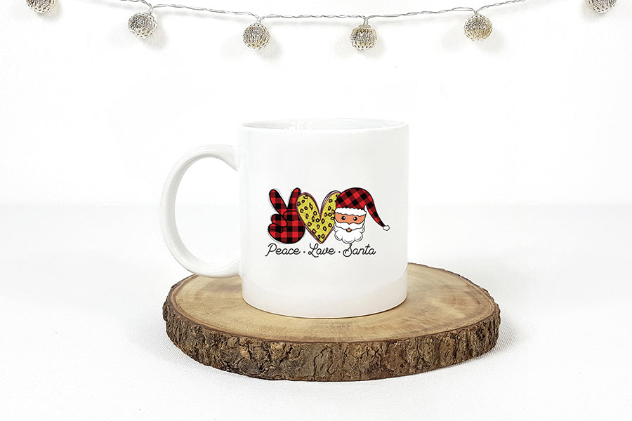 Peace Love Santa, Christmas PNG Sublimation