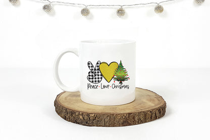 Peace Love Christmas Tree PNG Sublimation