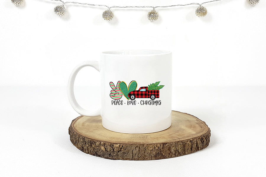 Peace Love Christmas PNG Sublimation Design