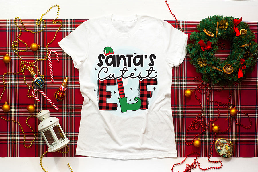 Santa's Cutest Elf - Kids Christmas Sublimation