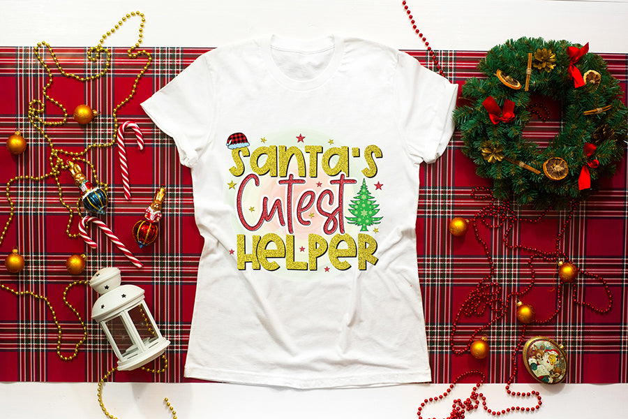 Santa's Cutest Helper, Kids Christmas Sublimation