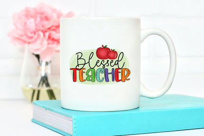 Teacher PNG Sublimation Design, Blessed Teacher