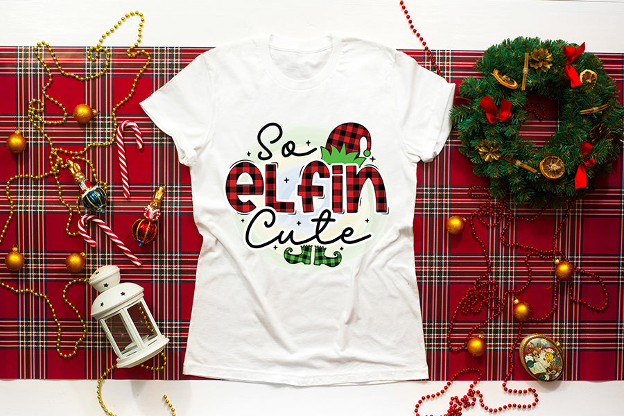 So Elfin Cute, Kids Christmas Sublimation Design