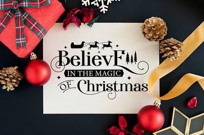 Believe in the Magic of Christmas Farmhouse SVG