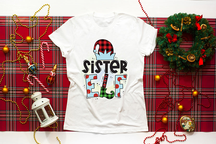Sister Elf PNG, Christmas PNG Sublimation