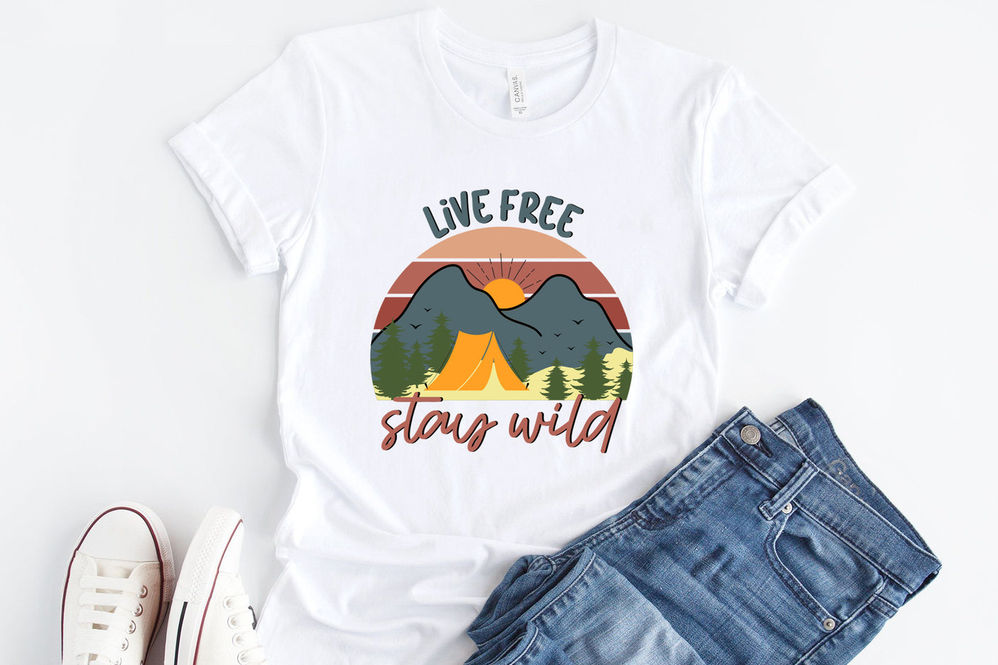 Outdoor Life Sublimation | Live Free Stay Wild PNG