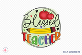 Teacher Sublimation Design | Blessed Teacher PNG