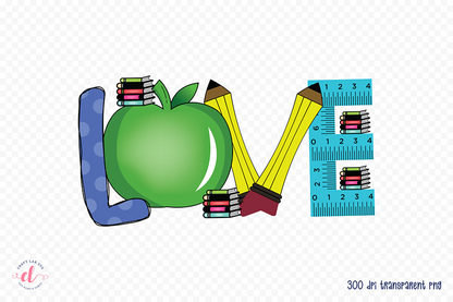 Teacher PNG Sublimation Design - Love