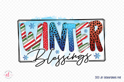 Winter Blessings PNG Sublimation