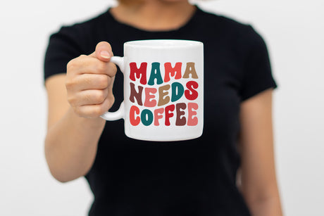 Mama Needs Coffee, Retro Mother's Day SVG