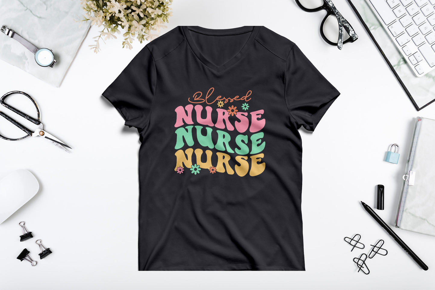 Blessed Nurse, Retro Nurse SVG, Nursing SVG