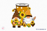 Sunflower Gnome PNG Sublimation Design