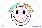 Retro Nurse PNG Sublimation Design - School Nurse